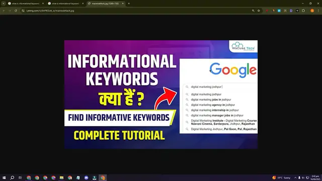 'Video thumbnail for What are informational Keywords and How to use Them'