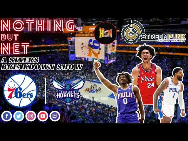 'Video thumbnail for stream punk sports: philadelphia 76ers vs charlotte hornets postgame show | tyrese maxey highlights & team analysis'