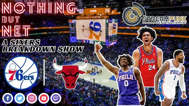 'Video thumbnail for stream punk sports: sixers vs bulls postgame show | joel embiid, tyrese maxey highlights'