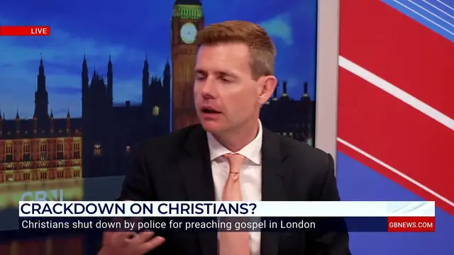 'Video thumbnail for WATCH: Christian street preacher tells GB News of 'odd' shut down by police officer'