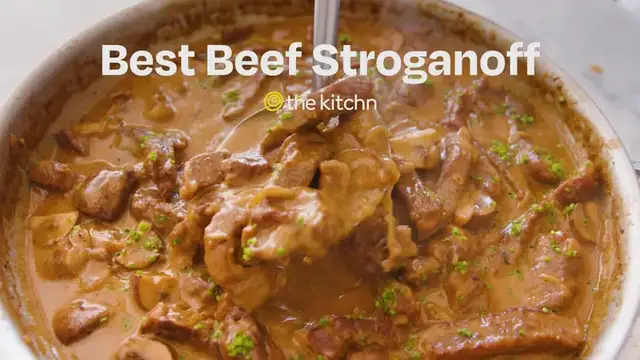 'Video thumbnail for Beef Stroganoff'
