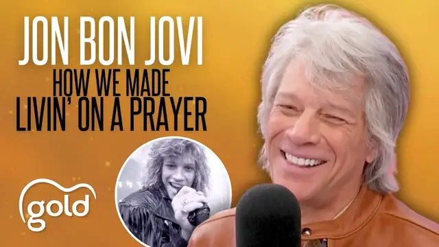 'Video thumbnail for Jon Bon Jovi reveals story behind Livin' on a Prayer: "We didn't always have a key change" | Gold'