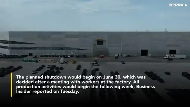 'Video thumbnail for Tesla Will Shut Down Production At The Texas Gigafactory Over The 4th Of July Weekend'