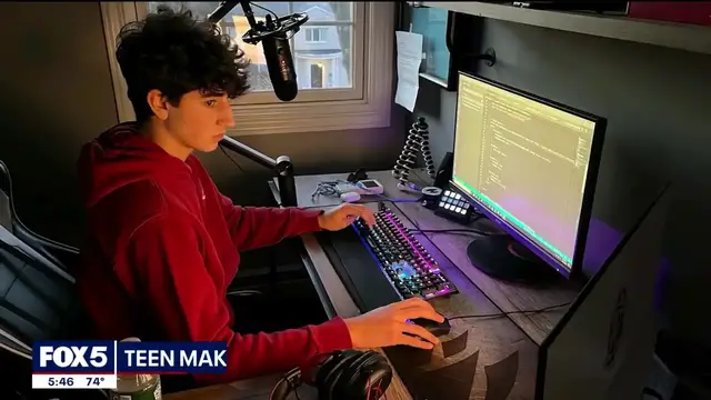 'Video thumbnail for LI teen's AI calorie app rakes in millions'