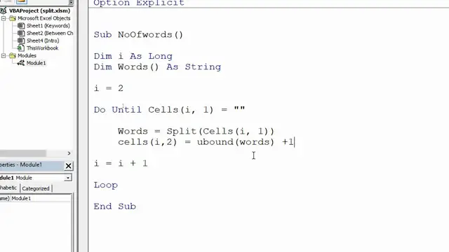 'Video thumbnail for How to use SPLIT Function in Excel VBA - Two Examples'