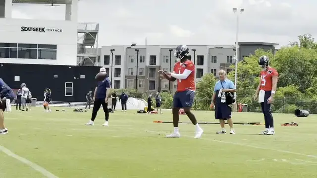 'Video thumbnail for Titans QB Cam Ward: Full highlights from OTAs'