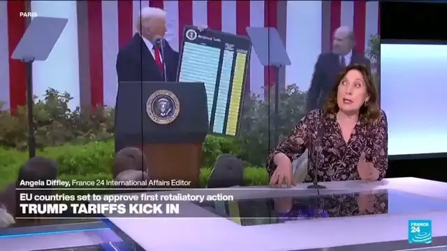 'Video thumbnail for Trump's tariffs: EU greenlights first set of tariffs hitting back at US'