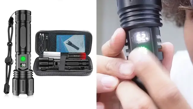 'Video thumbnail for High Lumens Rechargeable Flashlight Review'