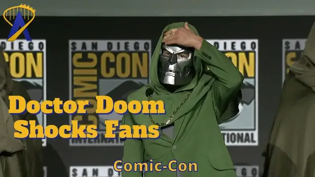 'Video thumbnail for Robert Downey Jr. Shocks Fans as Doctor Doom at Comic Con'