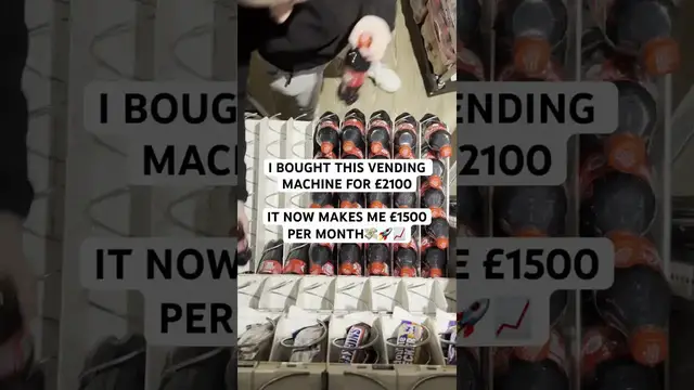 'Video thumbnail for Vending Machine Business: £2100 Investment, £1500 Monthly Profit!'