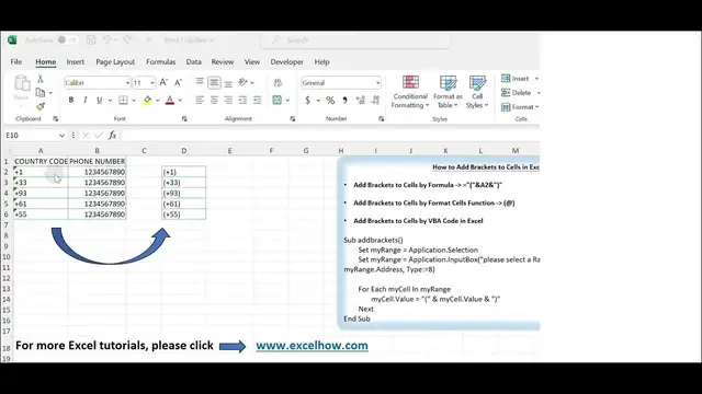 'Video thumbnail for How to Add Brackets for Cells in Excel'