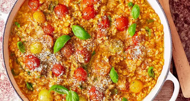'Video thumbnail for Creamy tomato risotto'