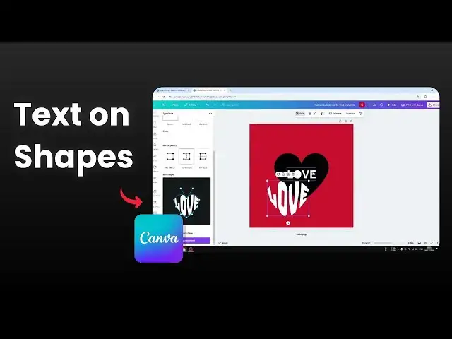 'Video thumbnail for How to Attach Text to Shape in Canva'