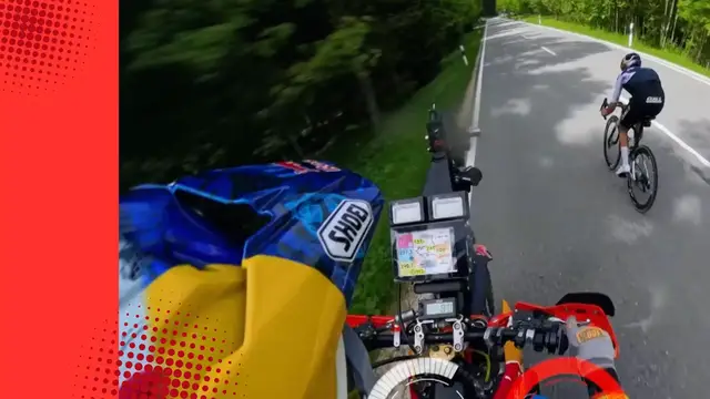 'Video thumbnail for Daredevil descender - British cyclist and two-time Olympic champion Tom Pidcock flies down daunting Bavarian Alps route'