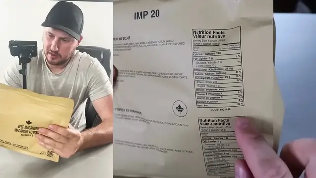 'Video thumbnail for Tasting 2020 Canadian Military IMP (MRE) Individual Meal Pack'