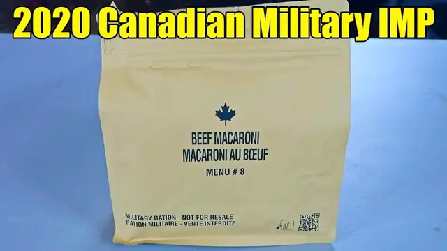 'Video thumbnail for Tasting 2020 Canadian Military IMP (MRE) Individual Meal Pack'