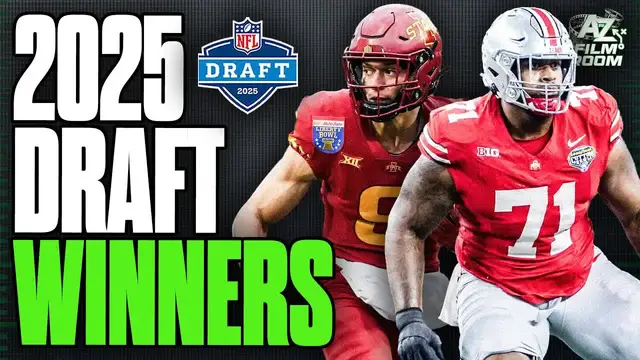 'Video thumbnail for a to z sports film room: 2025 nfl draft winners: texans, chiefs & more!'