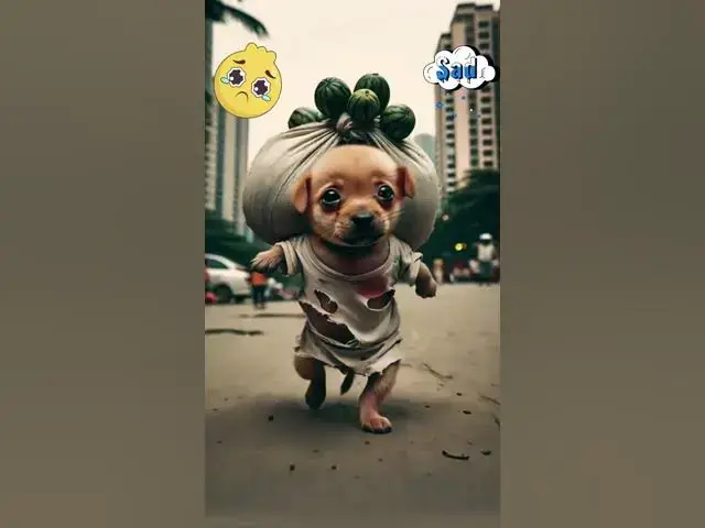 'Video thumbnail for The poor puppy was made fun of by his friends because he didn't have a bike'