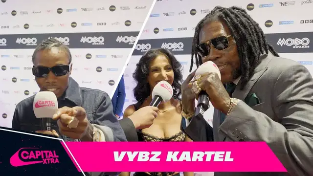 'Video thumbnail for Vybz Kartel, Sidem Ozturk & son Likkle Vybz at MOBOs 2025: Wedding & Wireless plans  | Capital XTRA'