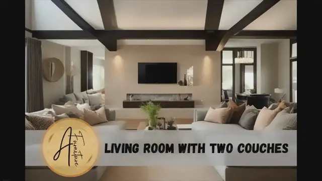 'Video thumbnail for Living Room with Two Couches: A Stylish and Functional Arrangement'