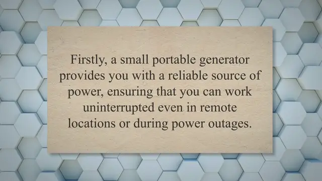 'Video thumbnail for Powering Up Precision: Why Woodworkers Need a Small Portable Generator'