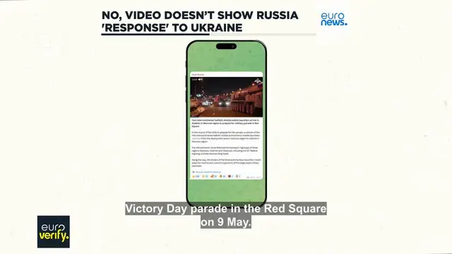 'Video thumbnail for Fact-check: Moscow parade video does not show preparations for attack on Ukraine'