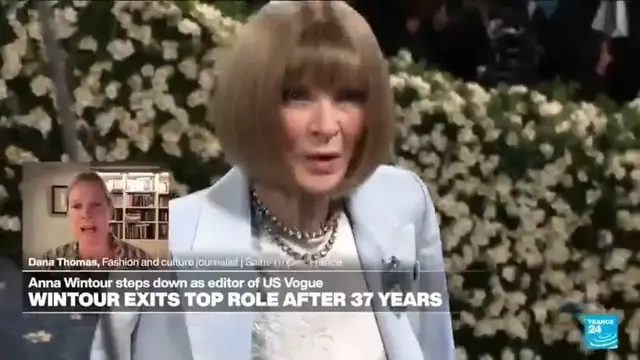 'Video thumbnail for Anna Wintour steps down as US Vogue editor after nearly 40 years'