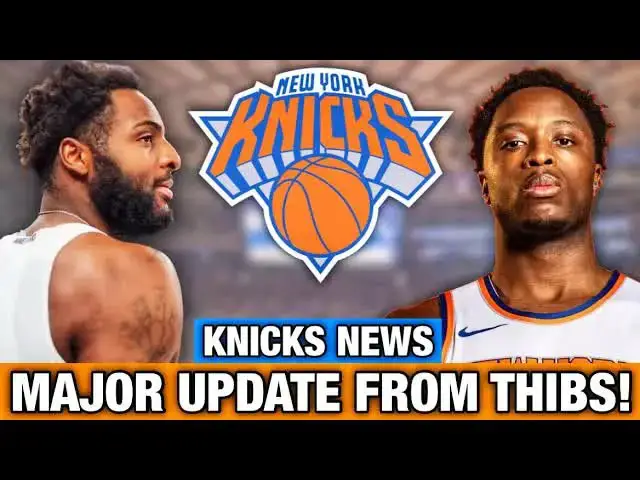 'Video thumbnail for THEY’RE BACK! Tom Thibodeau Gives MAJOR Update on OG Anunoby & Mitchell Robinson! | NY Knicks News'