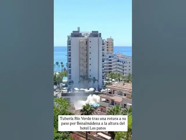 'Video thumbnail for Water Pipe Burst Turns Water Brown in Benalmadena'