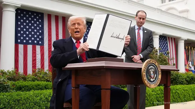 'Video thumbnail for Trump's 10% baseline tariff makes economy uncertain, Republicans say'