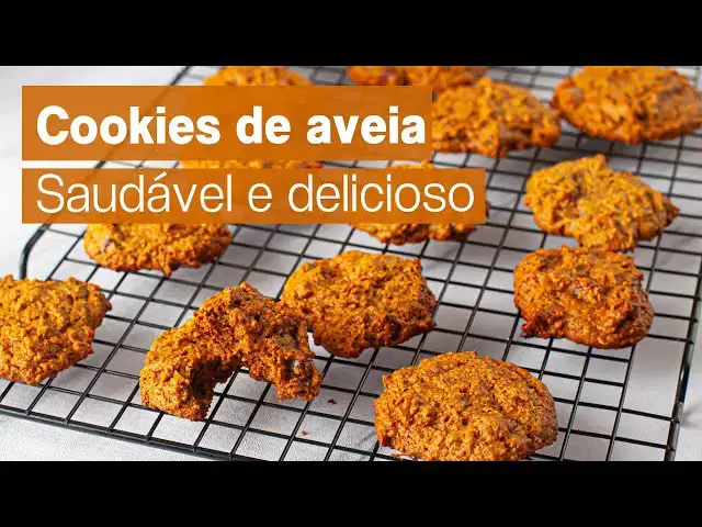 'Video thumbnail for Cookies de aveia - DELICIOSOS E SAUDÁVEIS - sem ovo, manteiga e farinha de trigo!'