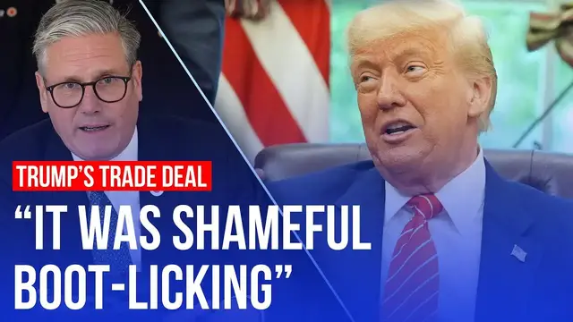 'Video thumbnail for LBC callers react to Trump's UK trade deal'