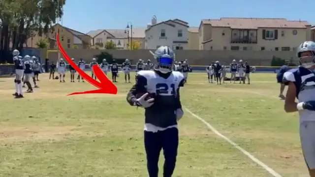 'Video thumbnail for law nation sports: cowboys training camp offense vs defense scrimmage'