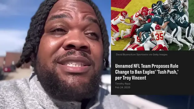 'Video thumbnail for lord brunson: eagles tush push ban? jalen hurts back, fangio's future, and a white house visit!'