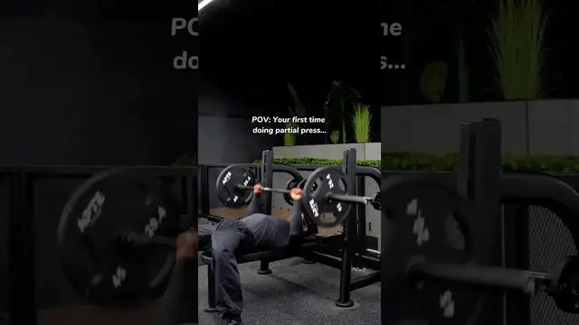 'Video thumbnail for POV: First Time Partial Bench Press'