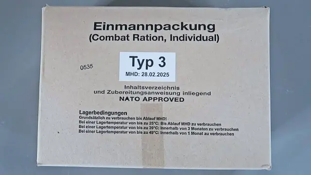 'Video thumbnail for Tasting German  Military EPA 24Hr Ration (Meal Ready to Eat) NEW Version 2025 BBD Taste Test'