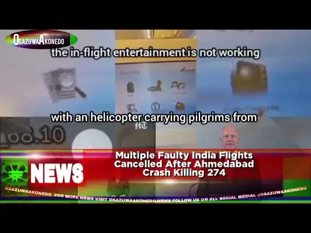 'Video thumbnail for Multiple Faulty India Flights Cancelled After Ahmedabad Crash Killing 274'