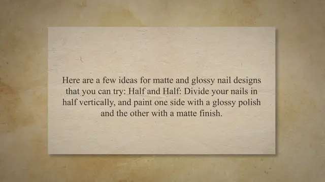 'Video thumbnail for Matte And Glossy Nail Designs'
