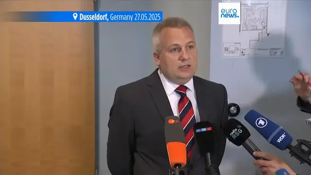 'Video thumbnail for Suspect in stabbing attack that killed three at German festival admits guilt at trial'