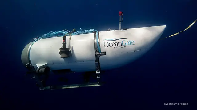 'Video thumbnail for 'What was that bang?' Footage shows moment Titan submersible imploded'
