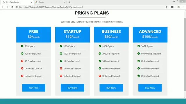 'Video thumbnail for How To Make Website Pricing Plan Section In HTML CSS And Bootstrap'