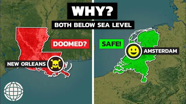 'Video thumbnail for Sunken Cities: Why New Orleans Is "Doomed" But Amsterdam Is Safe'