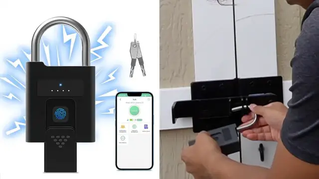 'Video thumbnail for Dhiedas Fingerprint Weatherproof Outdoor Padlock Review'