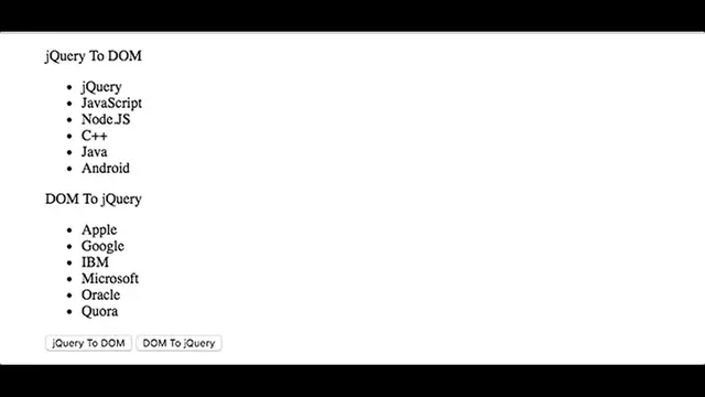 'Video thumbnail for difference between dom and jquery objects example'