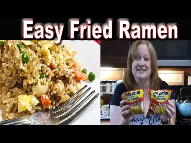 'Video thumbnail for EASY VEGETABLE FRIED RAMEN RECIPE | Tastes just like fried rice | Cook With me Cheap Meal'