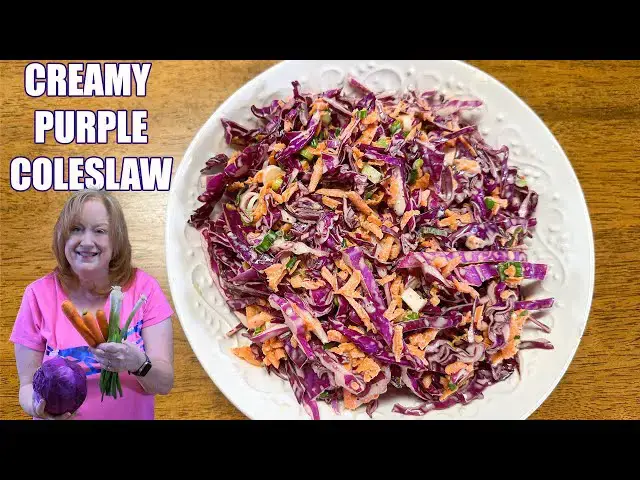 'Video thumbnail for CREAMY PURPLE COLESLAW Your Perfect Summer Side Dish'