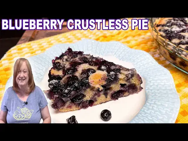 'Video thumbnail for BLUEBERRY CRUSTLESS PIE'
