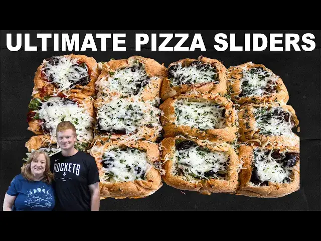 'Video thumbnail for The ULTIMATE STUFFED PIZZA SLIDERS | How To Make Pizza Sliders Recipe'