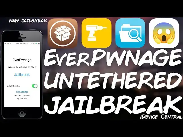 'Video thumbnail for EverPwnage UNTETHERED JAILBREAK With Cydia RELEASED! A Legacy Jailbreak For 32-Bit on iOS 8 - 9.0.2'