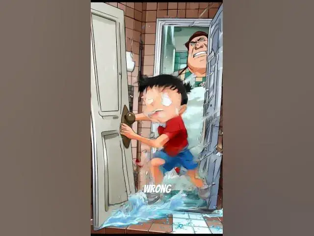 'Video thumbnail for Nobita using Anywhere Door to enter Gian's bathroom by mistake #shorts'